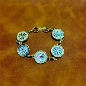 Vintage Pennsylvania Dutch Hex Sign Bracelet
